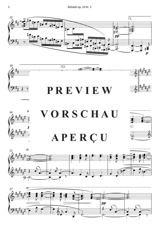 Produktgalerie: Seite 6 von 9 Ballade op. 10 Nr. 3 - Intermezzo , , Klavier Solo