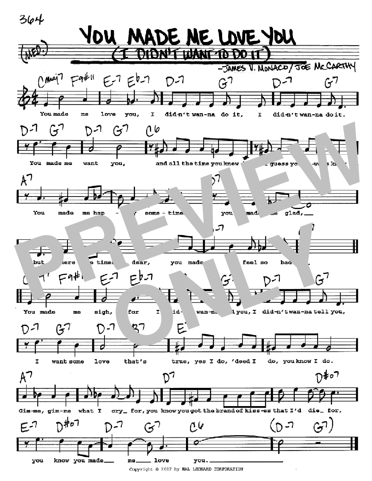 Product gallery: Page 1 of 1 You Made Me Love You (I Didn't Want To Do It), Joe McCarthy