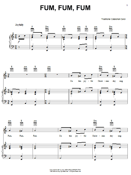 Product gallery: Page 1 of 1 Fum, Fum, Fum, Traditional Catalonian Carol