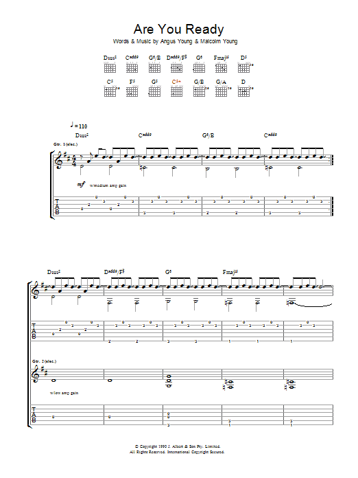 Produktgalerie: Seite 1 von 1 Are You Ready, AC/DC, Gitarre