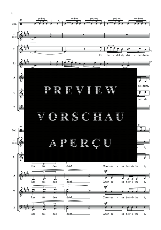 Produktgalerie: Seite 11 von 11 Bó na Leathaidhairce, , Tenor Solo, Gemischter Chor und irische Trommel
