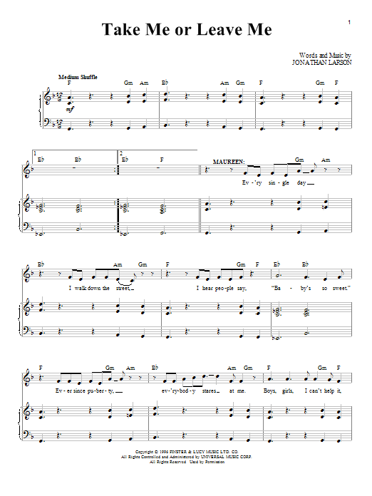 Produktbild zu: Take Me Or Leave Me