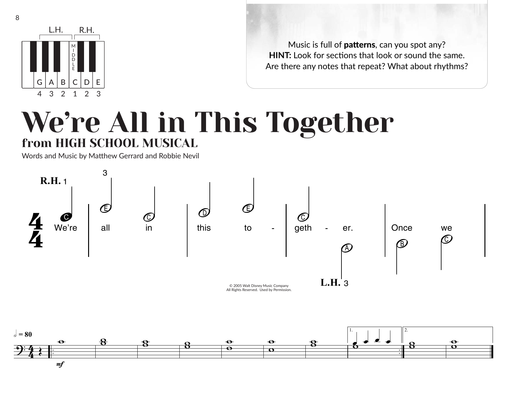 Product picture to: We're All In This Together (from High School Musical) (arr. Brittany McCorriston)