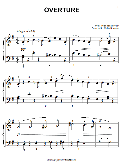 Produktbild zu: Overture (arr. Phillip Keveren)
