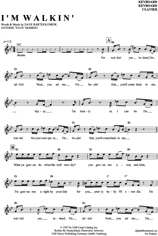 Product gallery: Page 1 of 4 I´m walkin , Domino, Fats, (Keyboard)