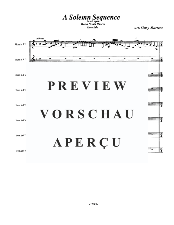 Produktgalerie: Seite 3 von 11 A Solemn Sequence - Dona Nobis Pacem, , Horn Oktett
