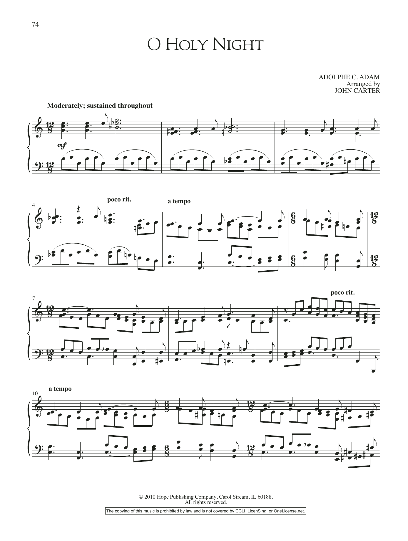 Product gallery: Page 1 of 1 O Holy Night, John Carter