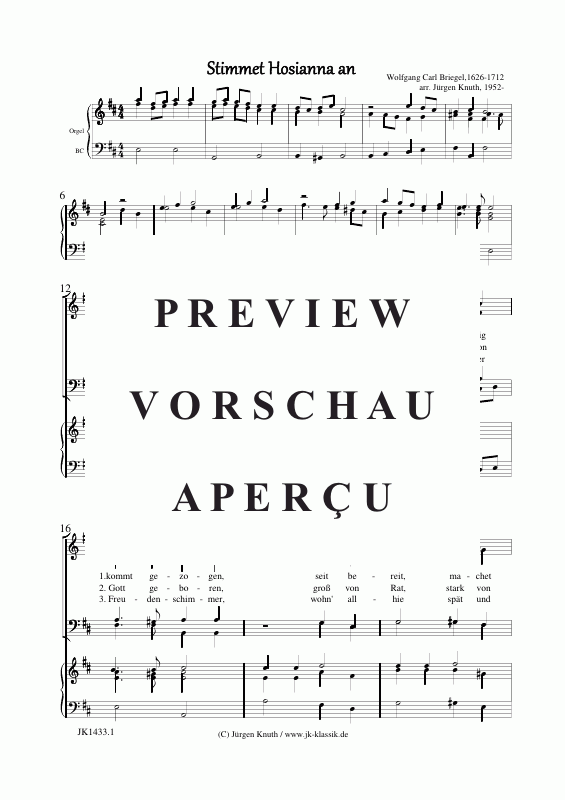 Product gallery: Page 2 of 6 Stimmet Hosianna an , , (mixed choir + organ/piano)
