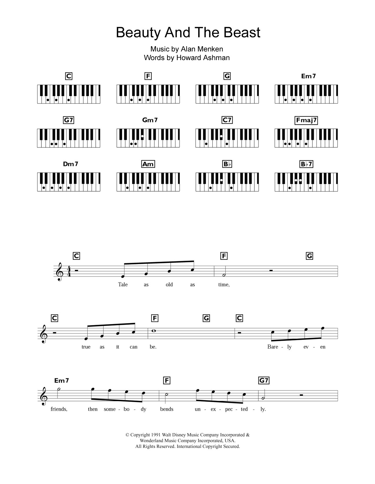 Product gallery: Page 1 of 1 Beauty And The Beast, Alan Menken & Howard Ashman