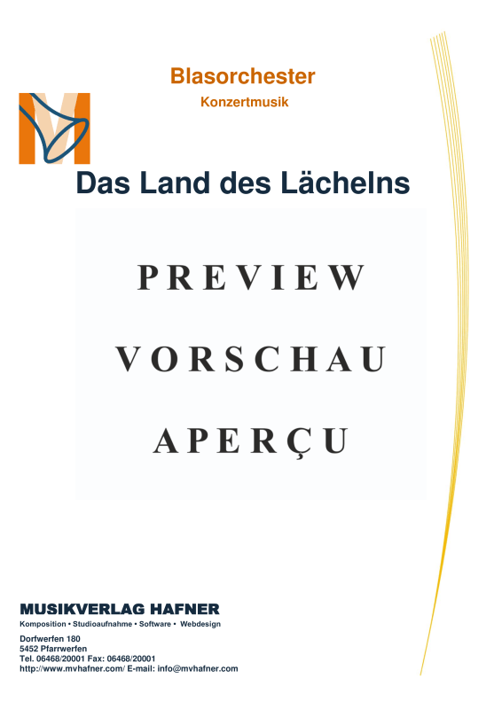 Product gallery: Page 2 of 11 Das Land des Lächelns, , (large wind orchestra)