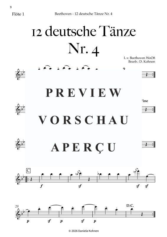 Produktgalerie: Seite 11 von 11 Deutscher Tanz Nr. 4, , Jugendkammerorchester