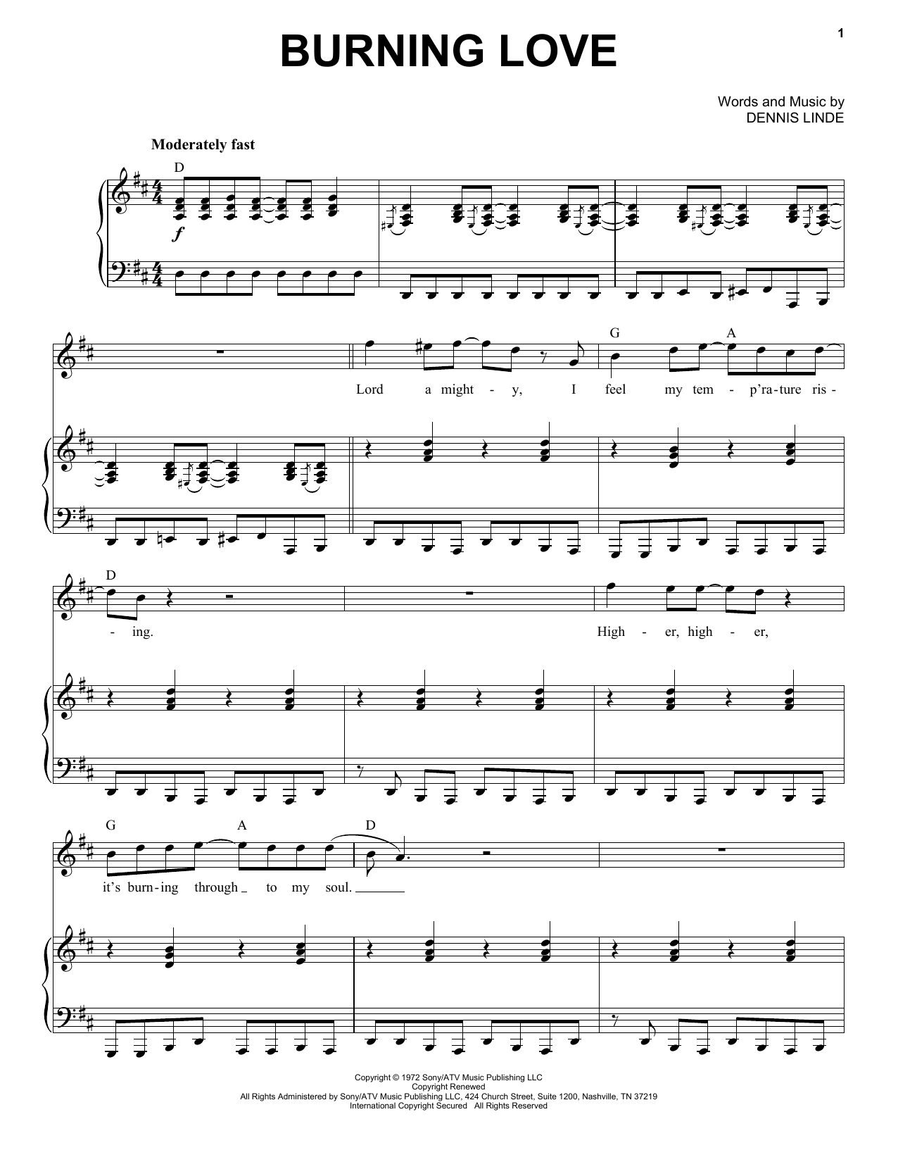 Produktgalerie: Seite 1 von 1 Burning Love, Elvis Presley, Gesang, Klavier