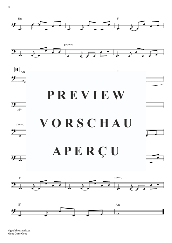 Produktgalerie: Seite 5 von 9 Gone Gone Gone, Guetta, David Swims, Teddy Tones And I, E-Bass