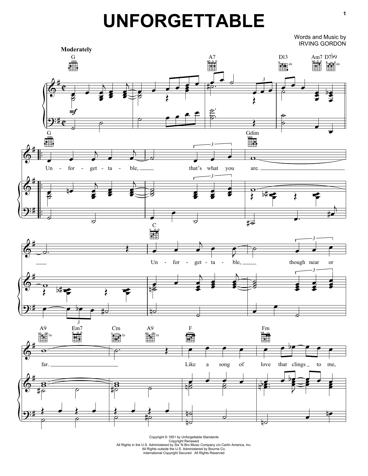 Produktgalerie: Seite 1 von 1 Unforgettable, Nat King Cole, Gesang, Gitarre, Klavier