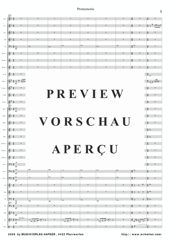 Product gallery: Page 10 of 11 Promemoria, , (large wind orchestra)