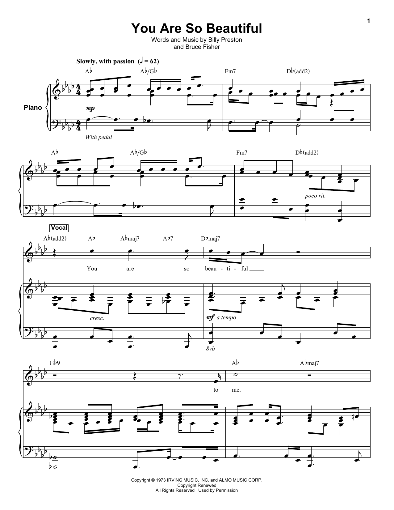 Product gallery: Page 1 of 1 You Are So Beautiful, Joe Cocker