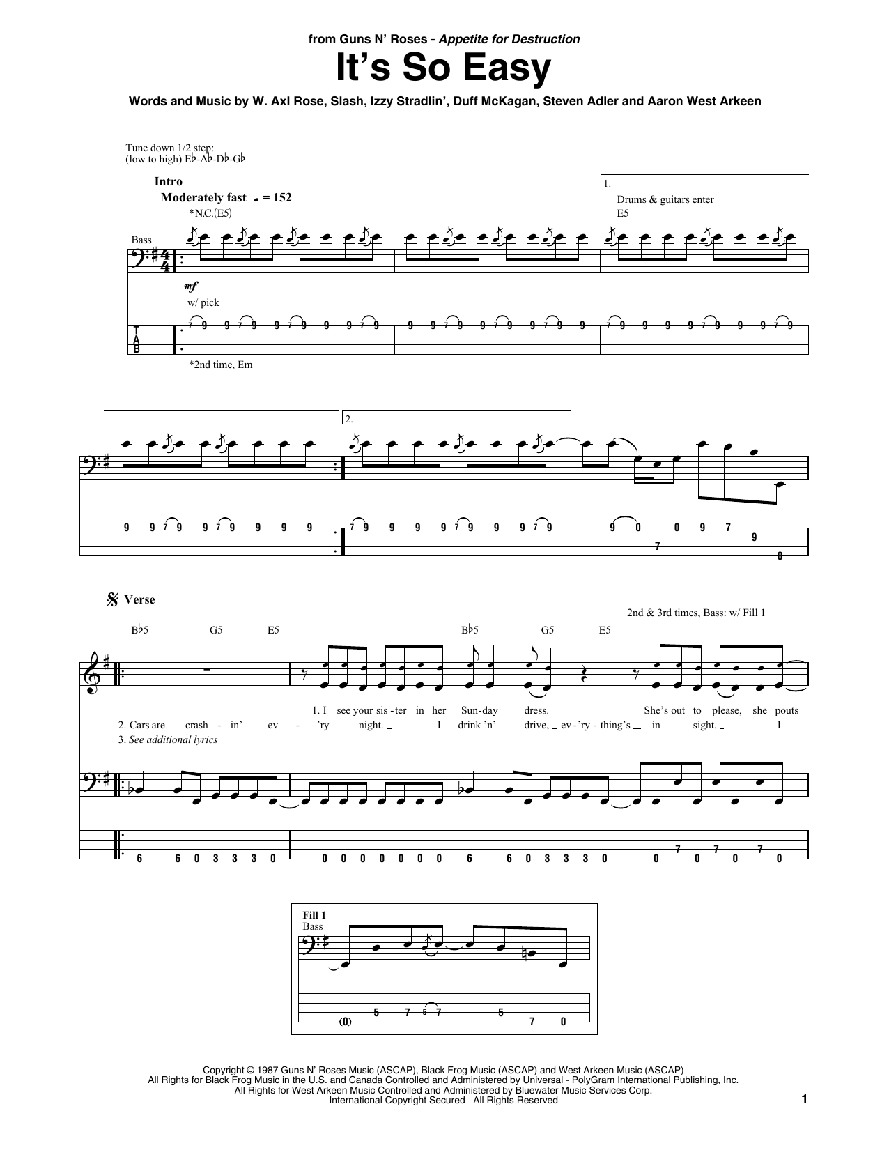 Produktgalerie: Seite 1 von 1 It's So Easy, Guns N' Roses