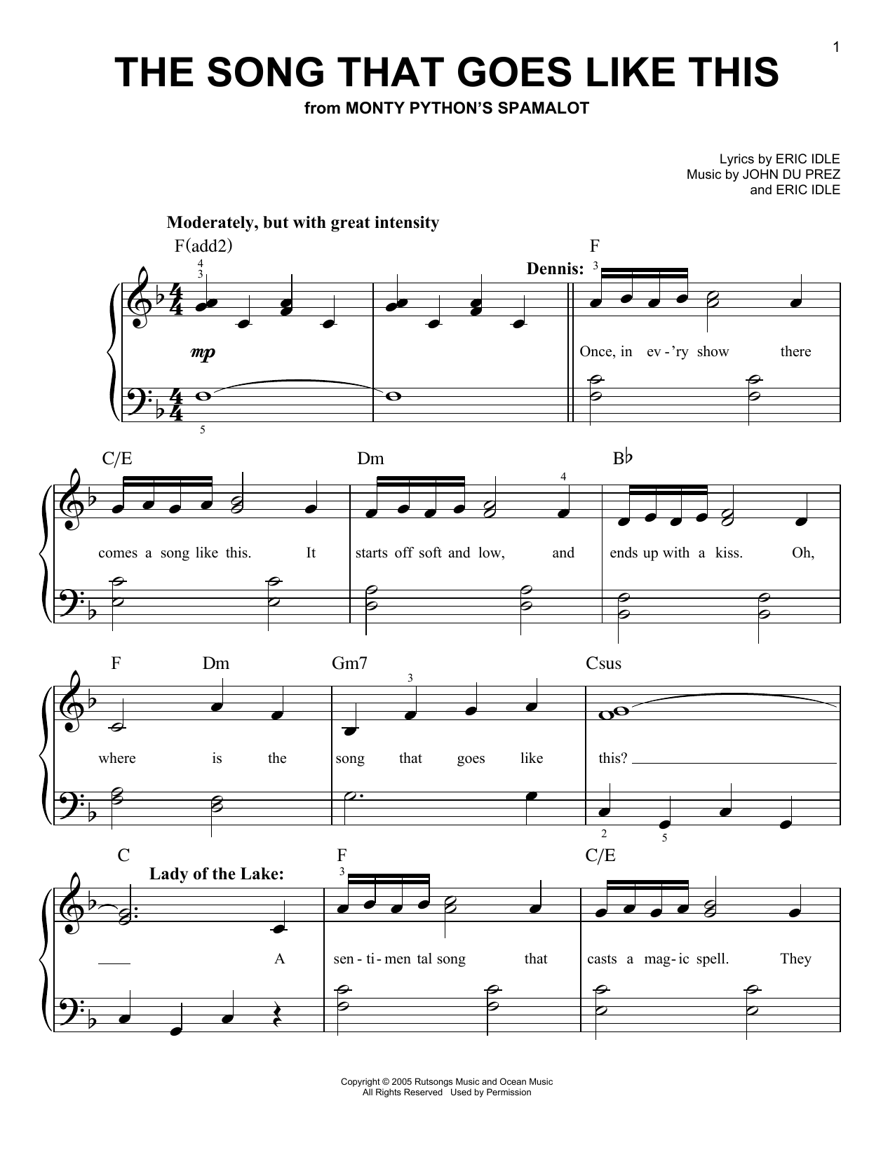 Product gallery: Page 1 of 1 The Song That Goes Like This (from Monty Python's Spamalot), Eric Idle