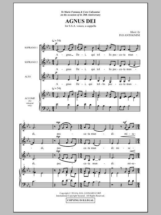 Product gallery: Page 1 of 1 Agnus Dei, Ivo Antognini