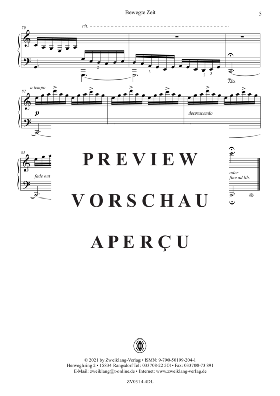 gallery: Bewegte Zeit , , Klavier Solo