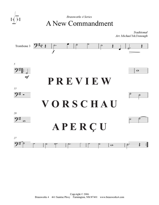 gallery: A New Commandment , , (Posaunen-Quartett)