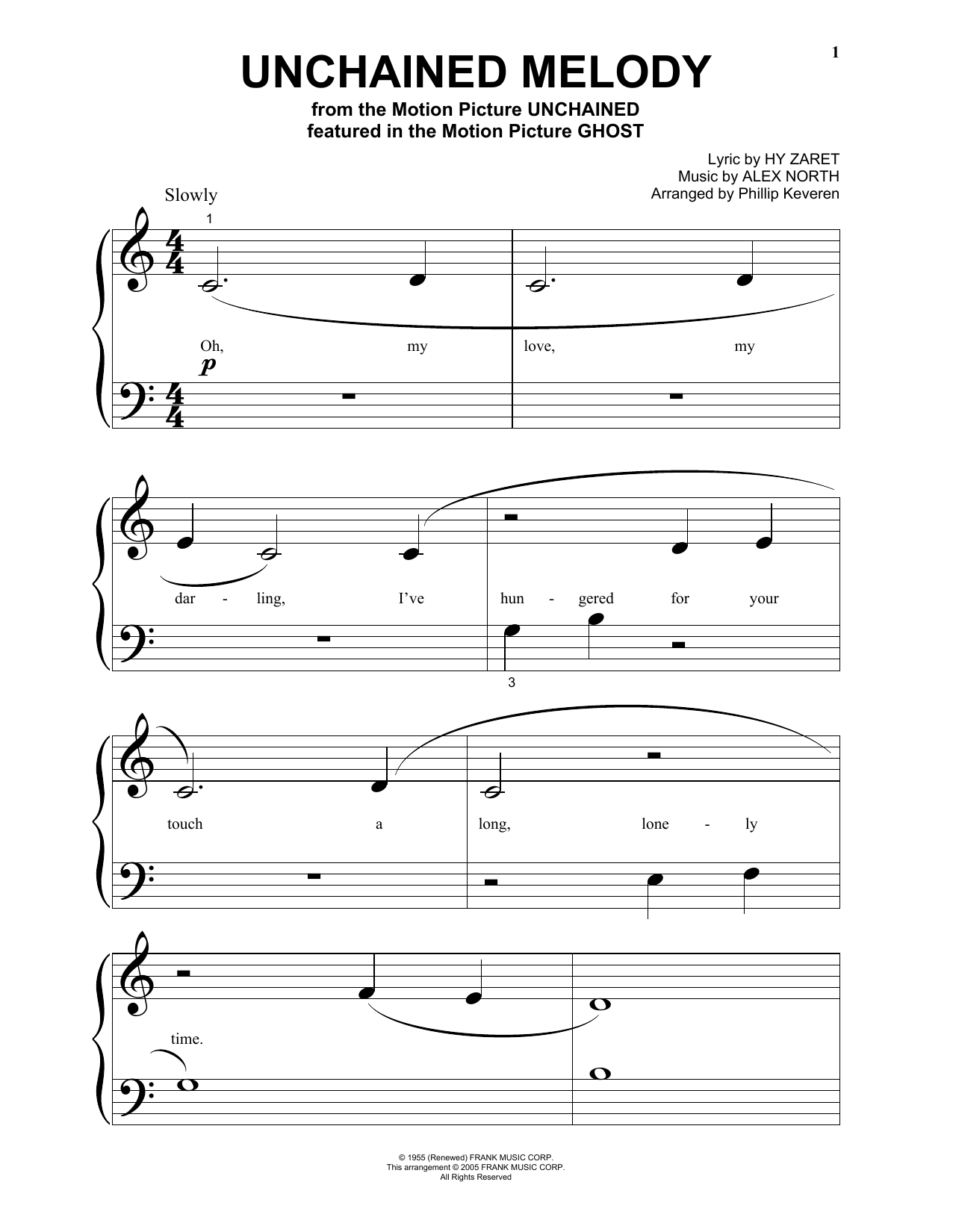 Produktgalerie: Seite 1 von 1 Unchained Melody (arr. Phillip Keveren), The Righteous Brothers, Klavier