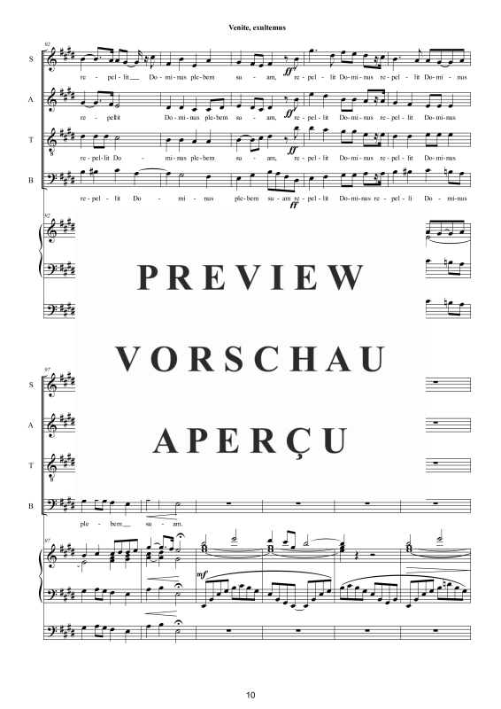 Produktgalerie: Seite 11 von 11 Venite, exsultemus Psalm 95, , Gemischter Chor und Orgel