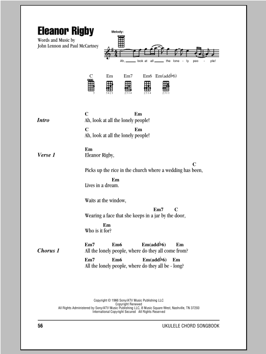 Product gallery: Page 1 of 1 Eleanor Rigby, The Beatles
