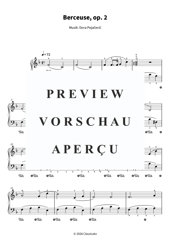 Product gallery: Page 5 of 6 Berceuse - op. 2 · Vereinfachte Fassung, , Solo Piano