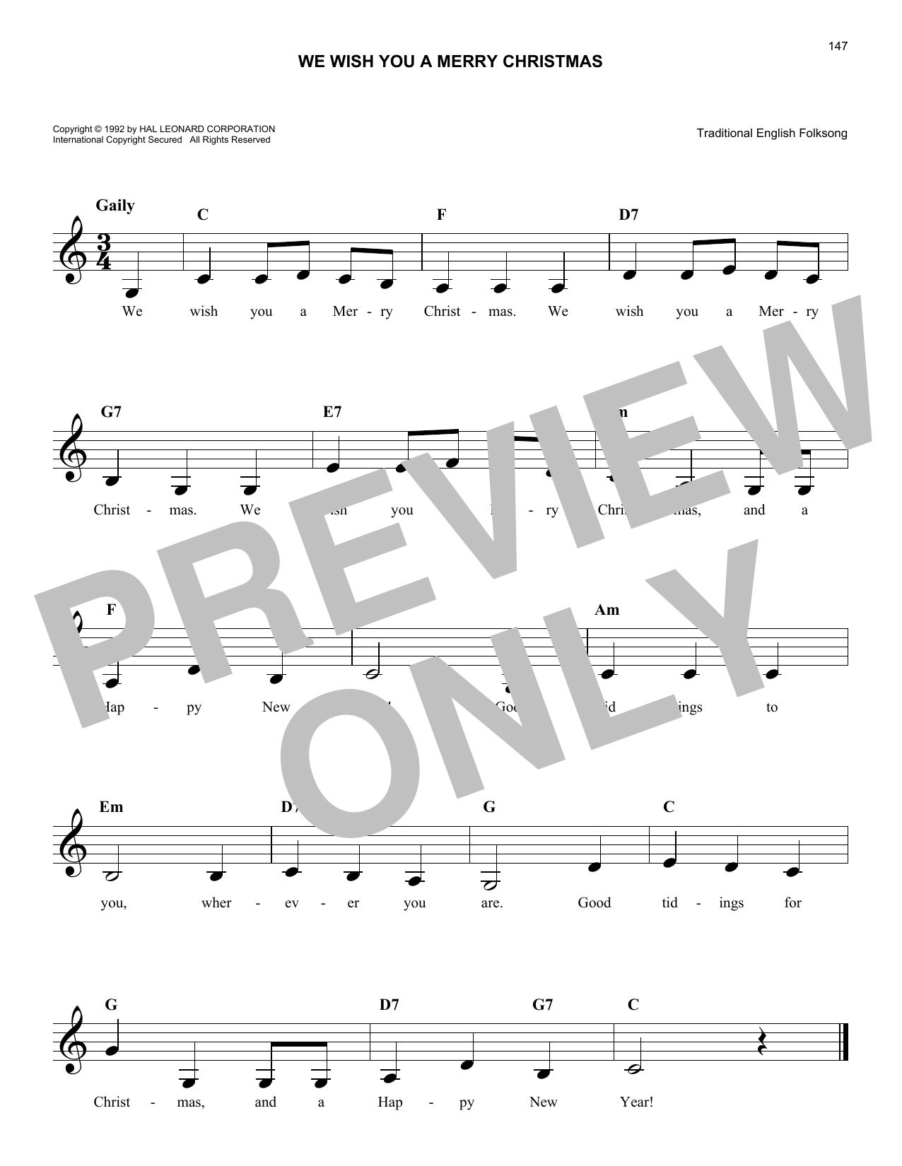 Produktbild zu: We Wish You A Merry Christmas