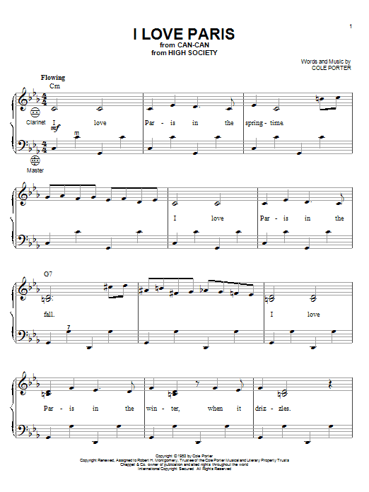 Product gallery: Page 1 of 1 I Love Paris, Cole Porter