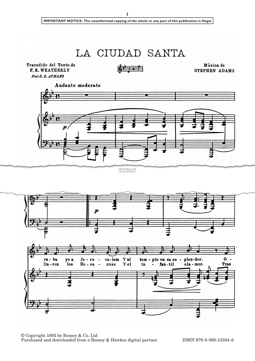 Produktgalerie: Seite 1 von 1 La Ciudad Santa, Stephen Adams, Gesang, Klavier