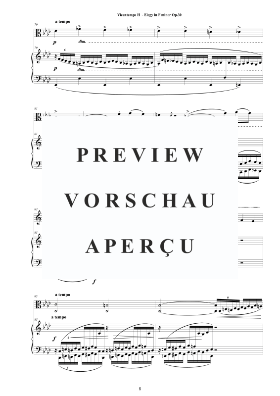 Product gallery: Page 9 of 11 Elegy in F-Moll Op.30, , Viola and Piano