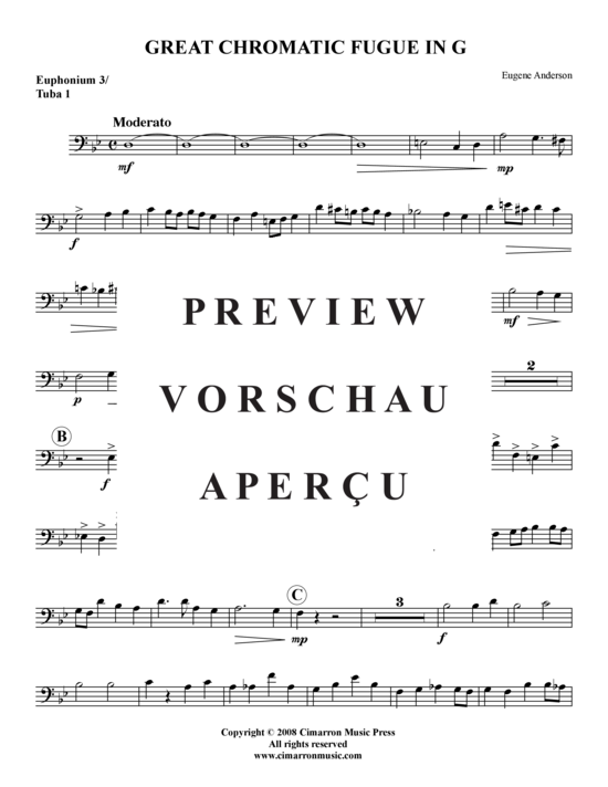 Product gallery: Page 14 of 19 Große Chromatische Fuge , , (Tuba Quartet: 2x Baritone, 2xTuba)