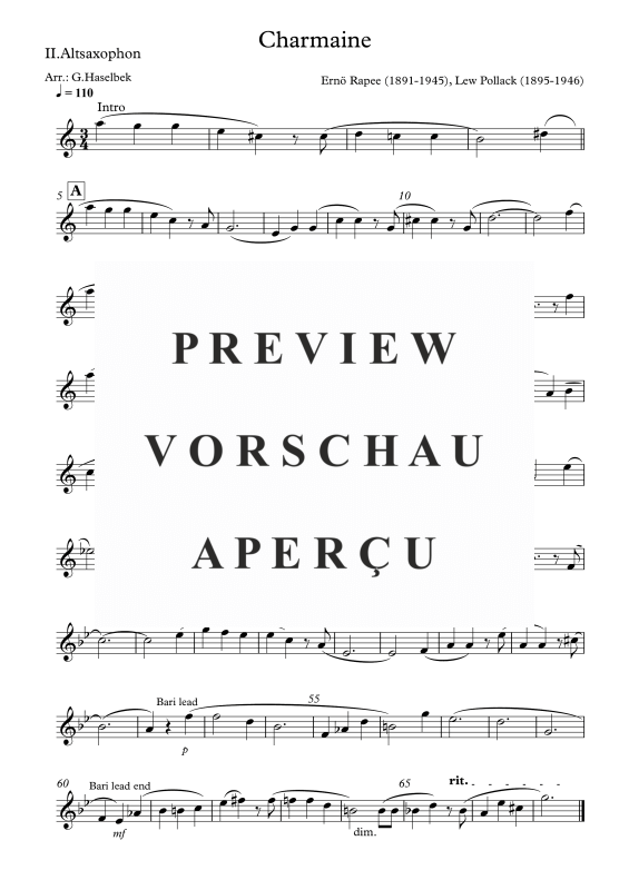 gallery: Charmaine, , Saxophone Quartet S/A A T B