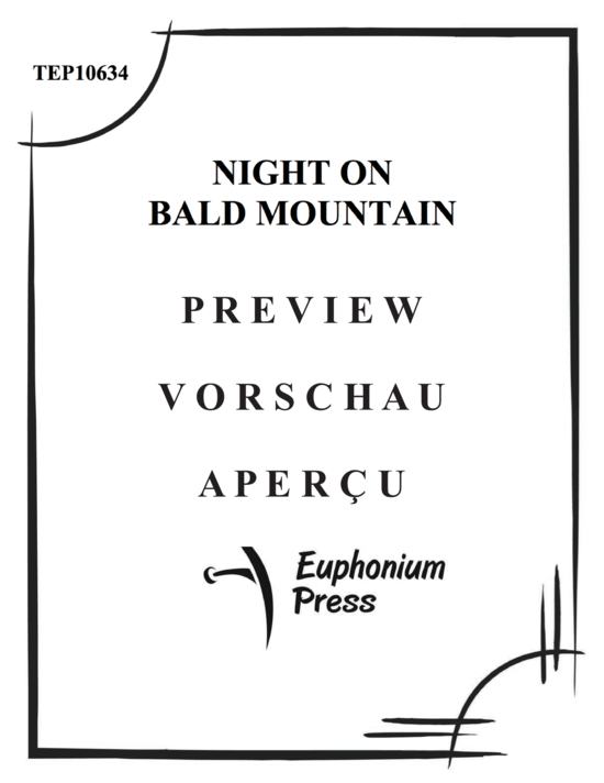 Produktgalerie: Seite 2 von 21 Night on Bald Mountain , , (Tuba Ensemble EEEEETTTT + Percussion)