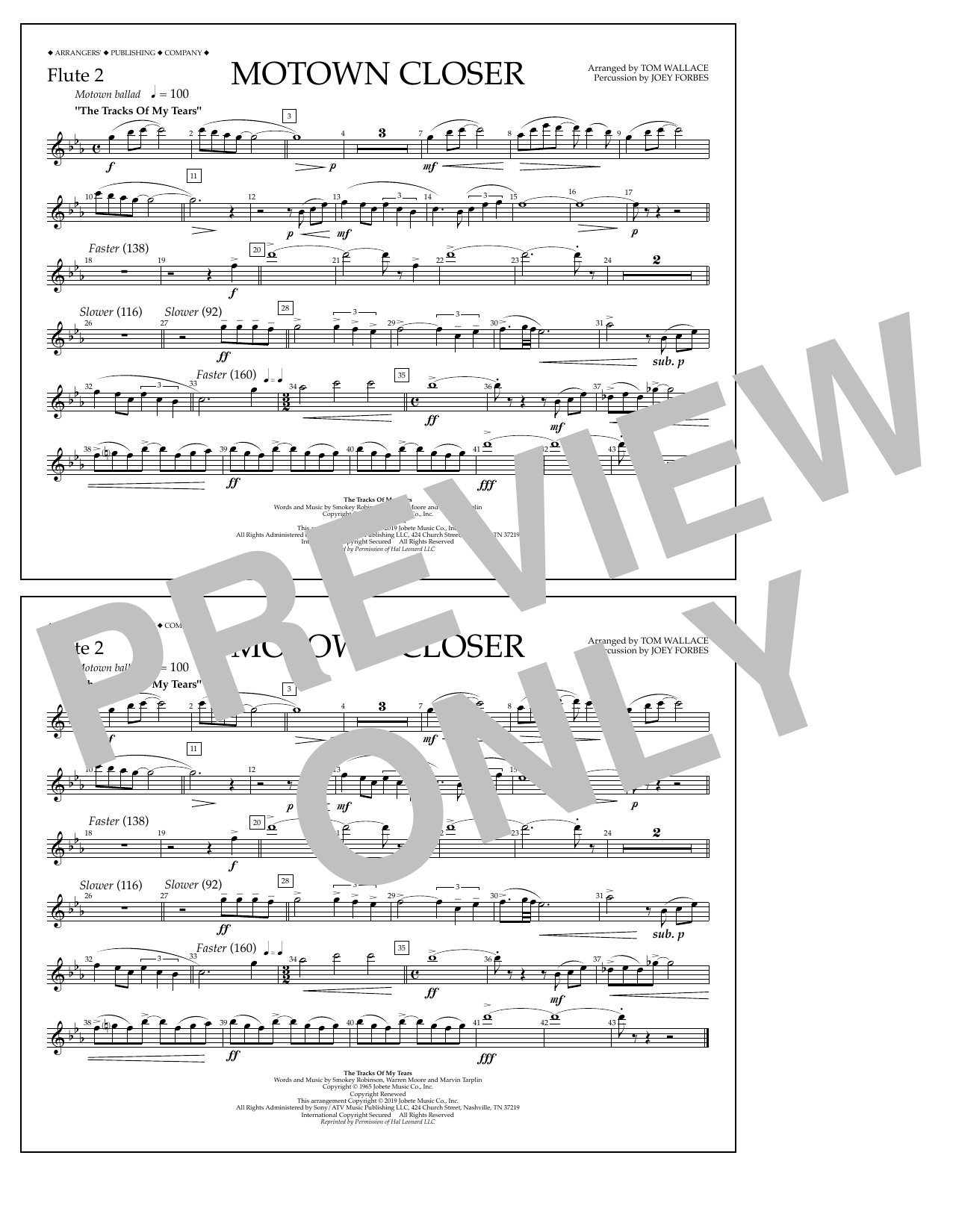 Produktbild zu: Motown Closer (arr. Tom Wallace) - Flute 2