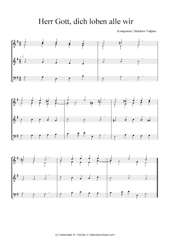 Produktbild zu: Herr Gott, dich loben alle wir Melchior Vulpius