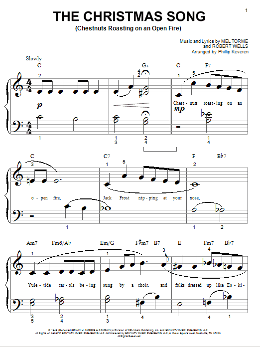 Product gallery: Page 1 of 1 The Christmas Song (Chestnuts Roasting On An Open Fire) (arr. Phillip Keveren), Mel Torme