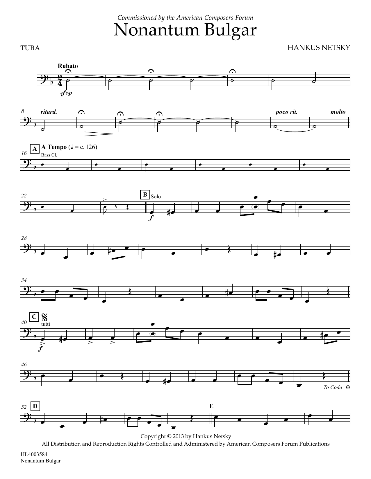 Product picture to: Nonantum Bulgar - Tuba