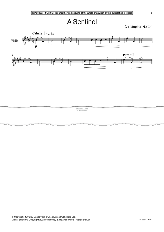 Produktgalerie: Seite 1 von 1 A Sentinel, Christopher Norton, Klavier, Violine