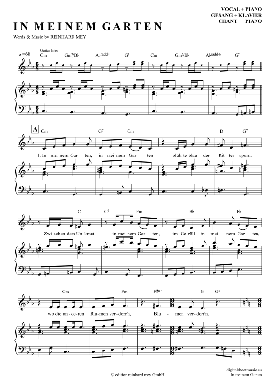 Product picture to: In Meinem GartenReinhard Mey