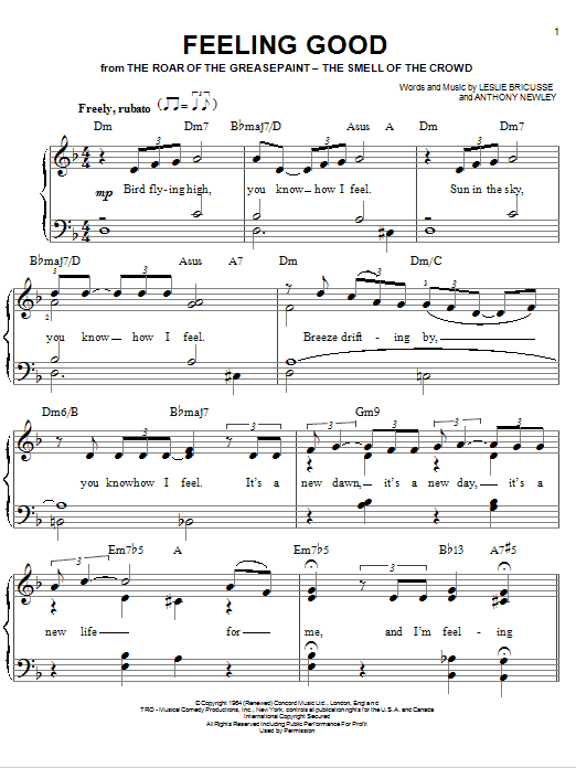 Produktgalerie: Seite 1 von 1 Feeling Good, Michael Buble, Klavier