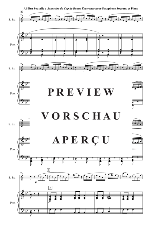 Product gallery: Page 17 of 21 Souvenir du Cap Bonne Espérance , , (soprano saxophone + piano)