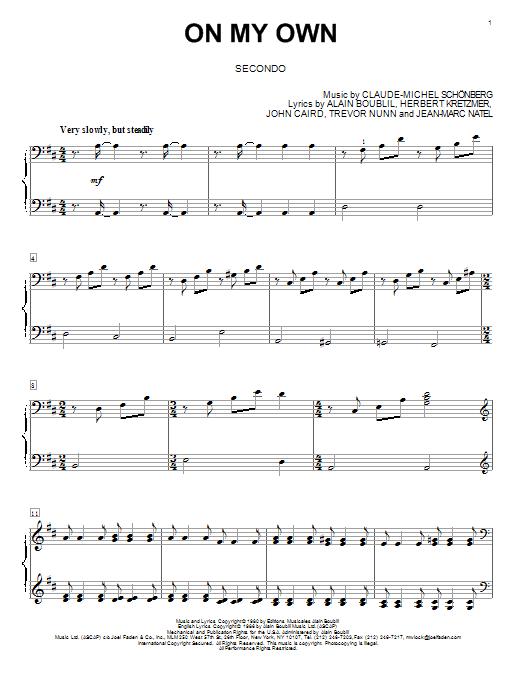 Produktbild zu: On My Own (from Les Miserables)