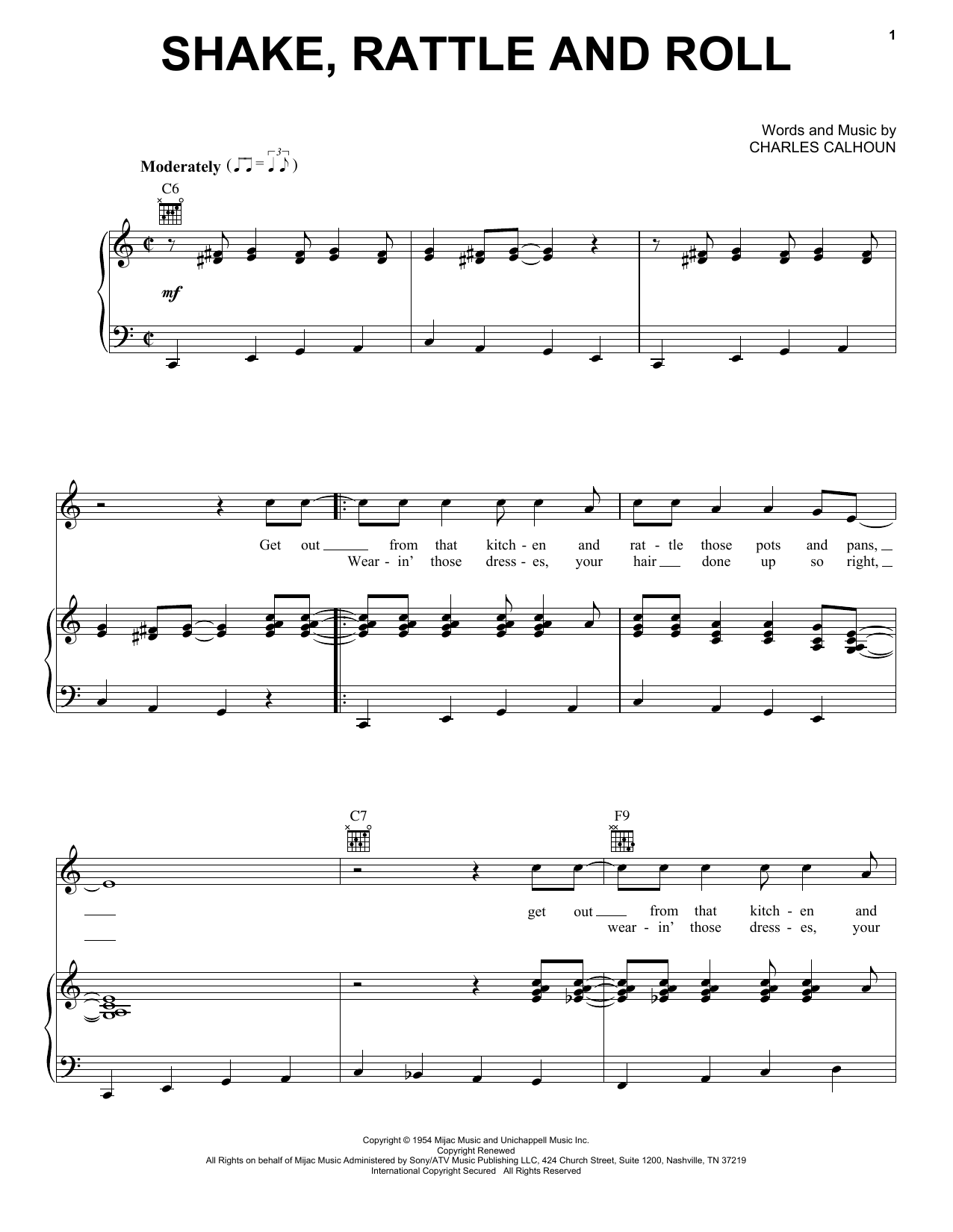 Produktgalerie: Seite 1 von 1 Shake, Rattle And Roll, Bill Haley, Gesang, Gitarre, Klavier