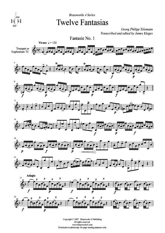 gallery: 12 Fantasien , , (Trompete oder Euphonium Solo)