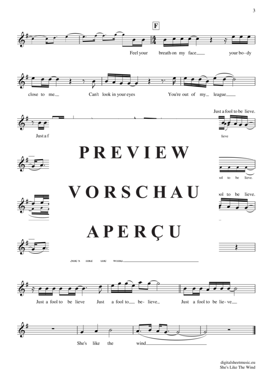 Product gallery: Page 4 of 4 She´s like the wind , Swayze, Patrick, (transverse flute)