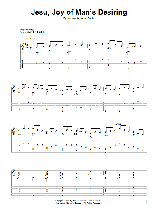 Produktgalerie: Seite 1 von 1 Jesu, Joy Of Man's Desiring, Johann Sebastian Bach, Gitarre