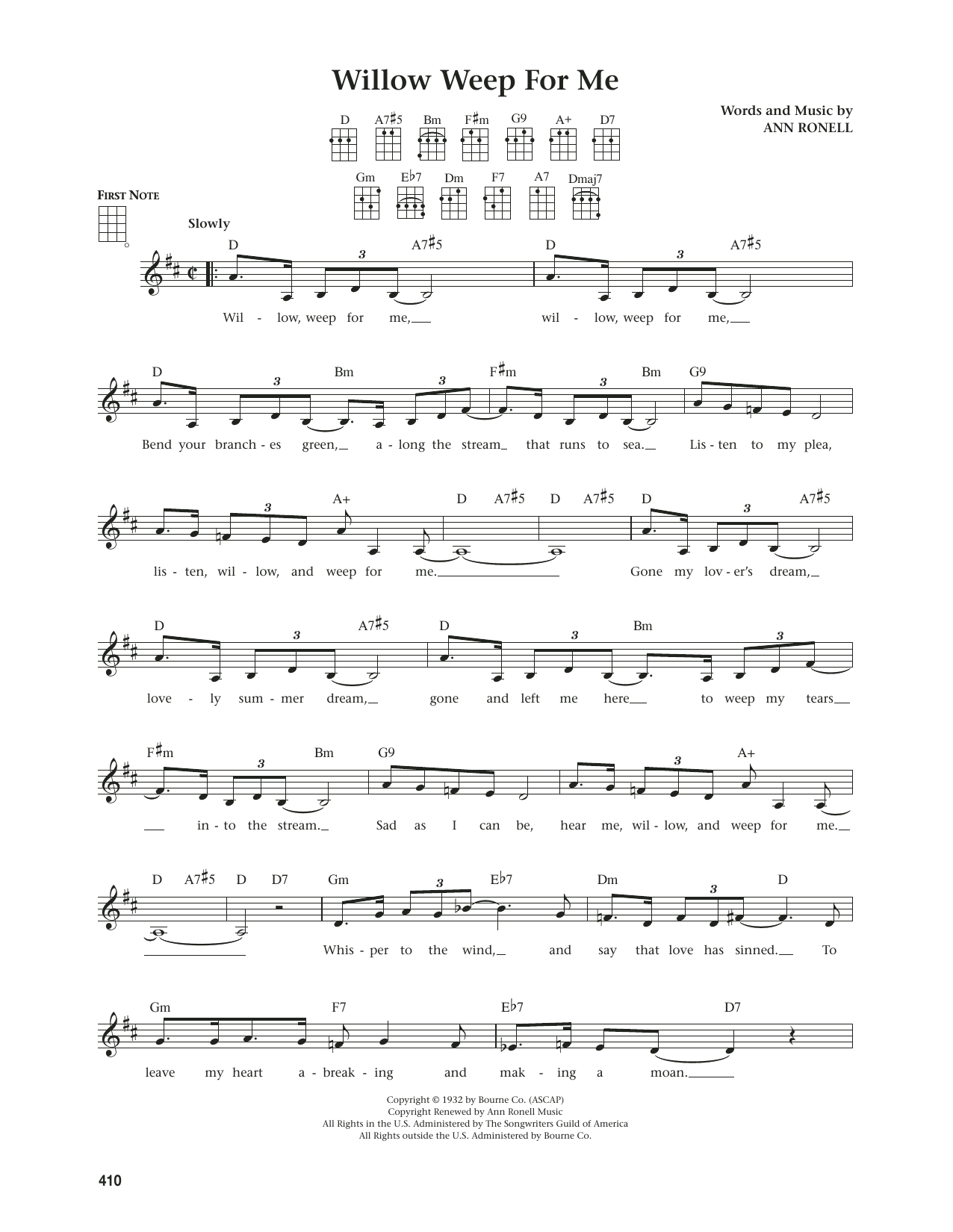 Product gallery: Page 1 of 1 Willow Weep For Me (from The Daily Ukulele) (arr. Jim Beloff), Chad & Jeremy